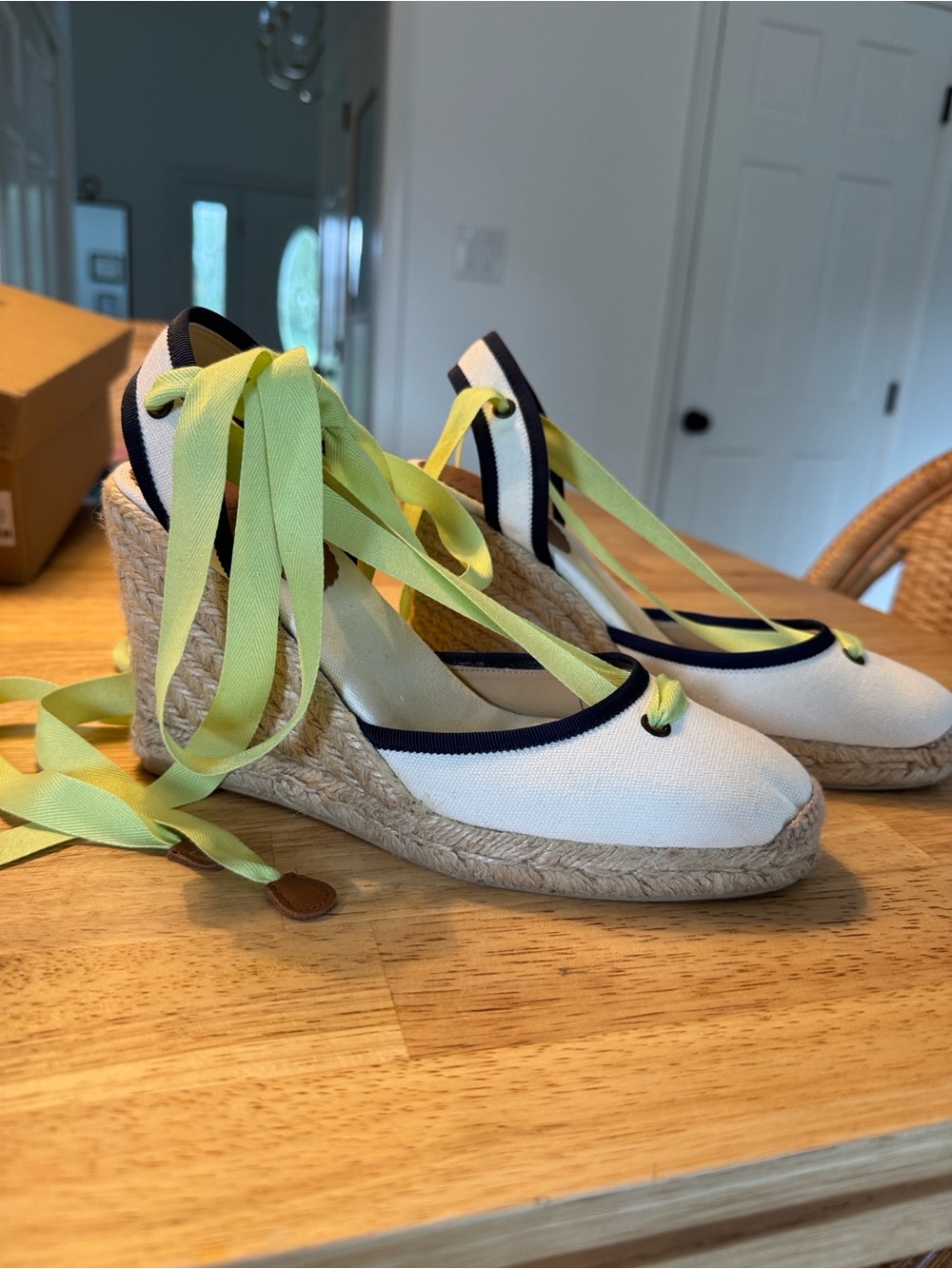 J. Crew Ivory Carolyn Espadrilles